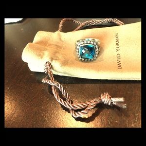 David Yurman | Diamond Blue Topaz Ring